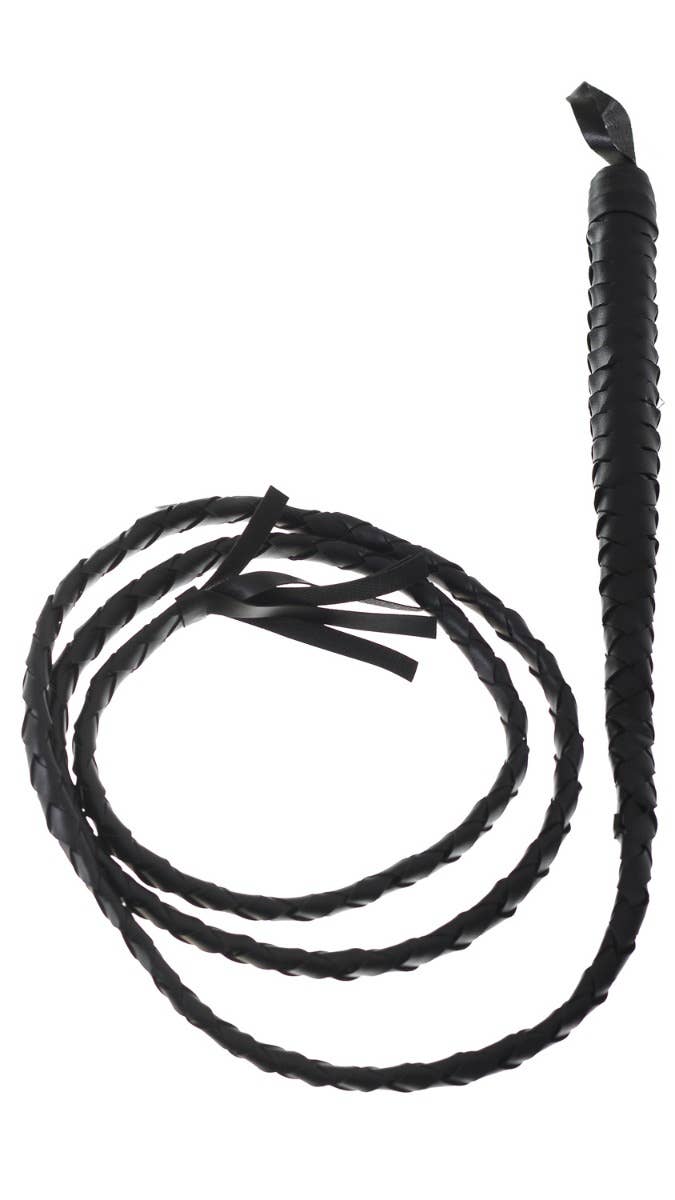 Image of Long Black Bull Whip Catwoman Costume Accessory