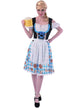 Pretzel and Beer Print Beer Girl Costume for Women
