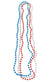 Australia Day Red Blue And Silver Metallic Beaded Necklace Set Australia Day Merchandise - Main Image