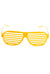 80s Fashion Yellow Shutter Shades Novelty Accessory Main Image