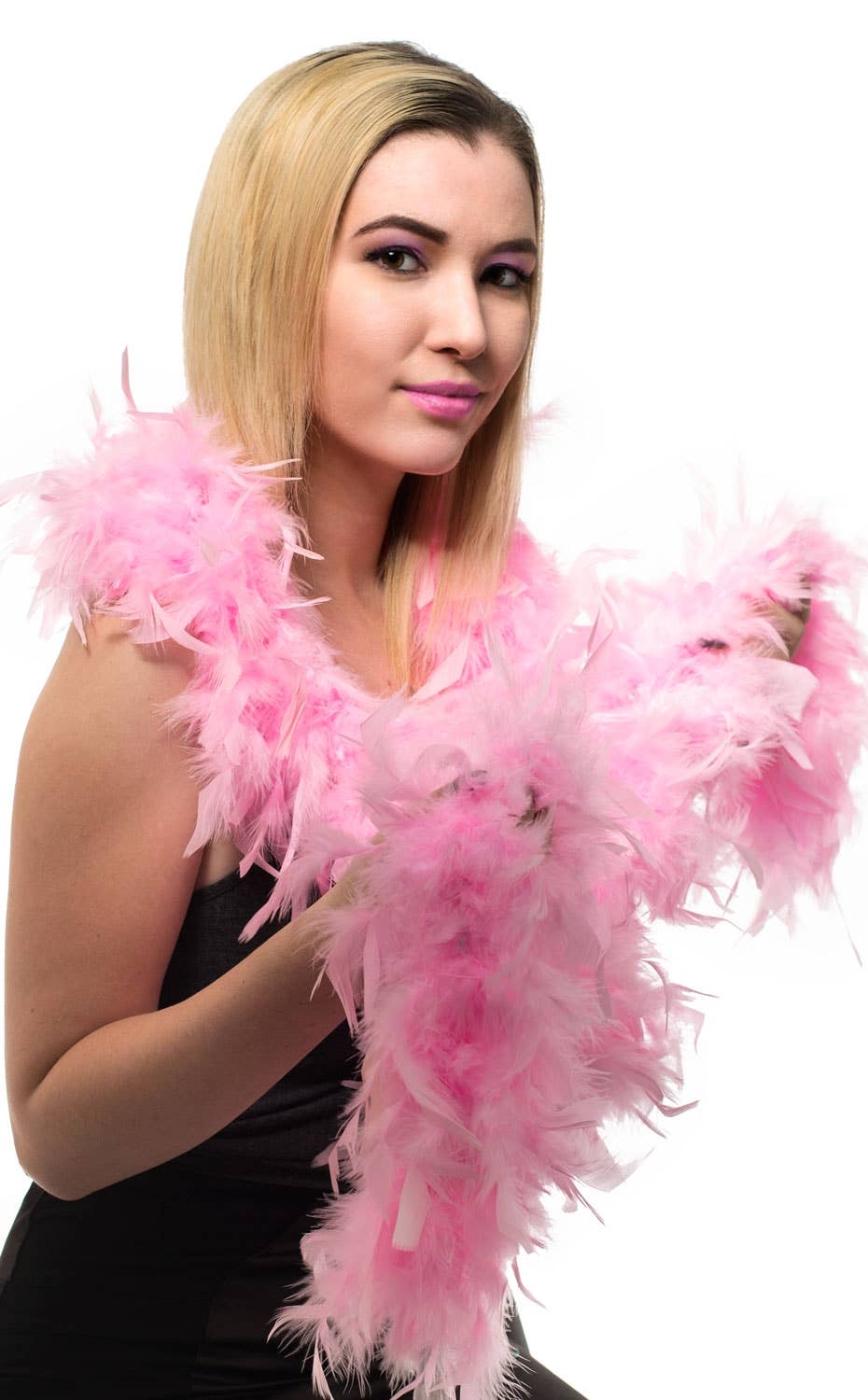 Light Pink Feather Boa Costume Accessory Main Image