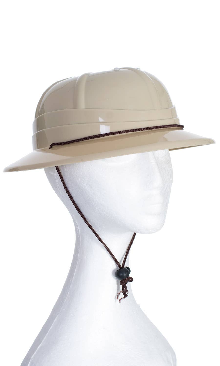 Adjustable Light Brown African Jungle Safari Pith Costume Hat Helmet Accessory - Main Image