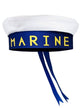 White And Blue Adult's Sailor Marine Navy Costume Hat Accessory - Main Image