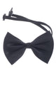 Small Black Satin Adjustable Neck Bow Tie Costume Accessory View 1