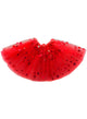 Layered Red Women's Tutu With Holographic Dots Layered Mesh Petticoat 
