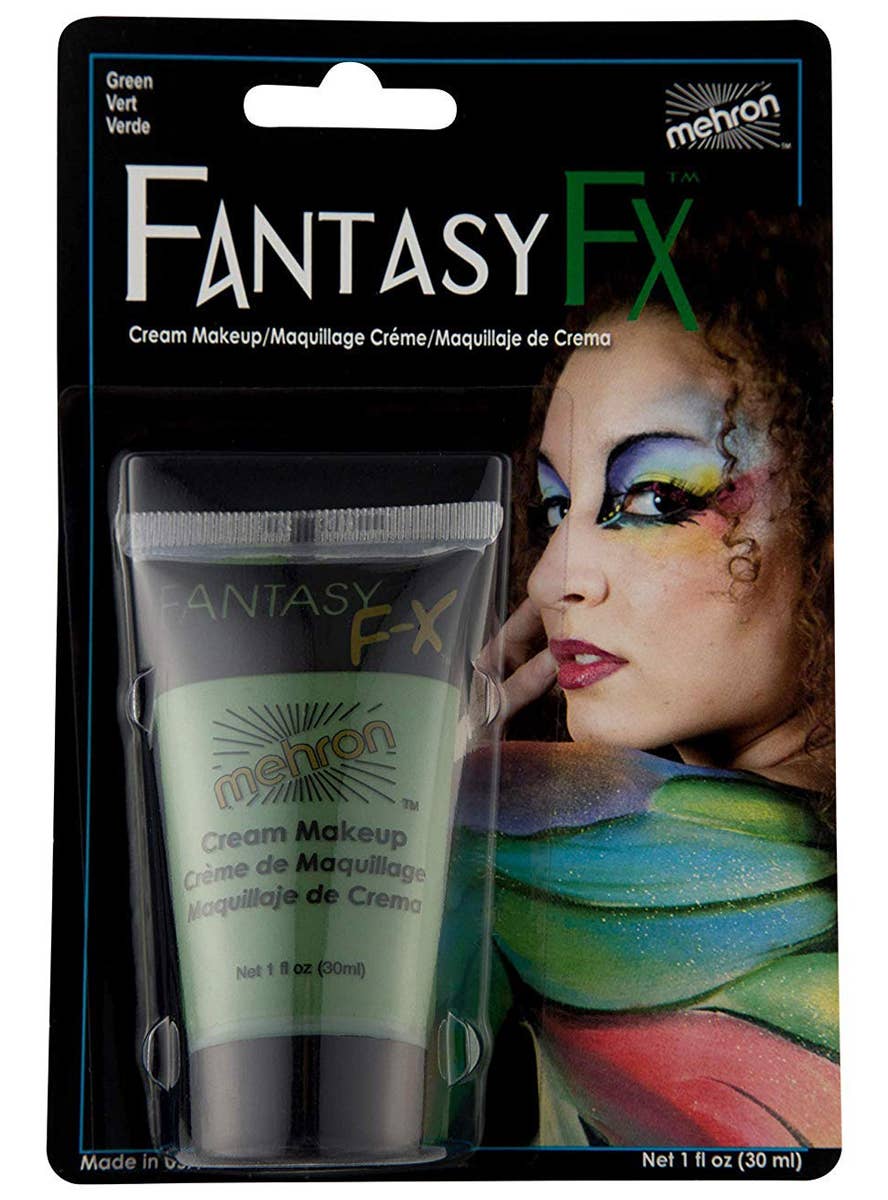 Green Mehron Fantasy FX Cream Costume Makeup - Front Image