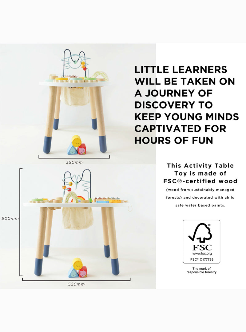 Wooden Toddler Sensory Activity Table