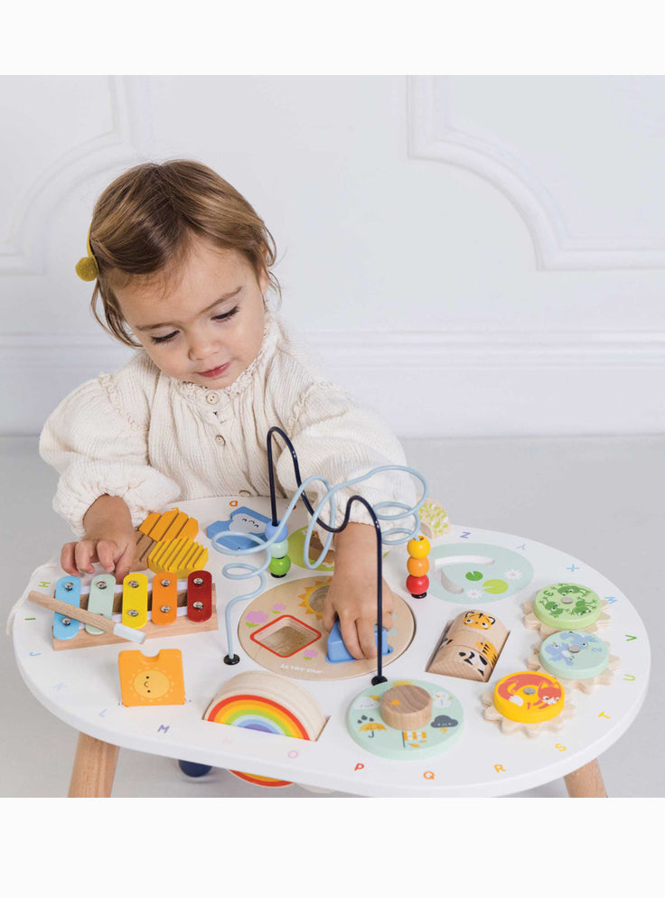 Wooden Toddler Sensory Activity Table