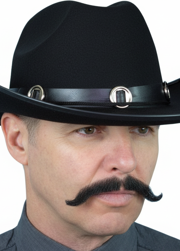 Tombstone Mens Black Costume Moustache - Main Image