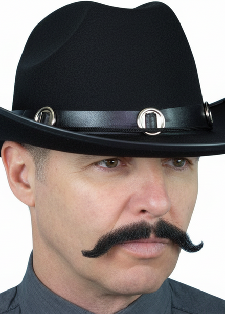 Tombstone Mens Black Costume Moustache - Main Image