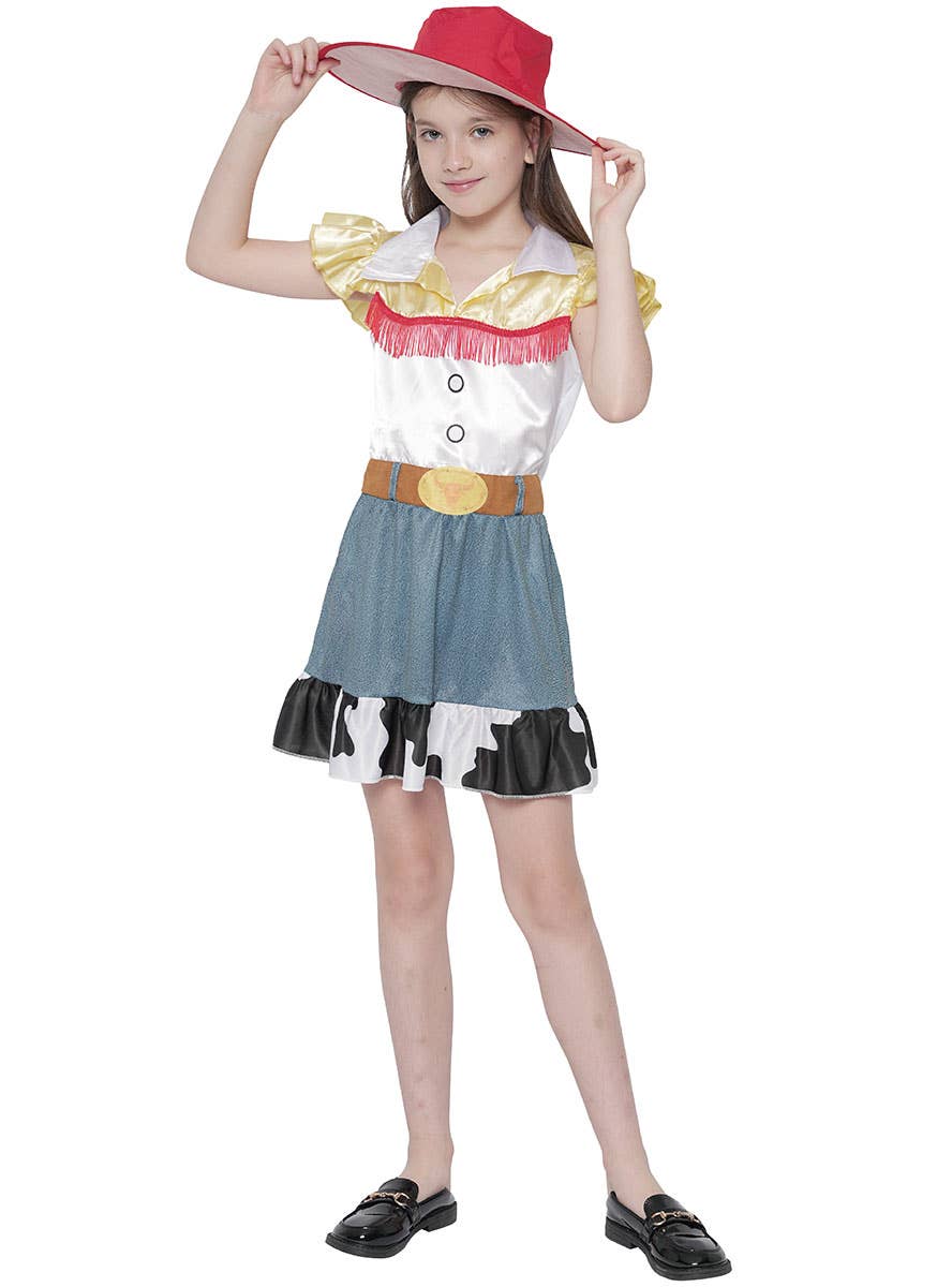 Image of Wild West Toy Story Cowgirl Girl's Jessie Costume - Front View