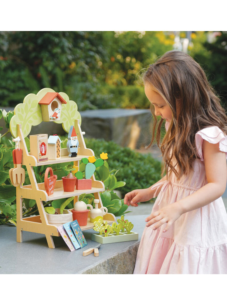 Toy Wooden Garden Centre Pretend Play Set For Children - Lifestyle Image 3