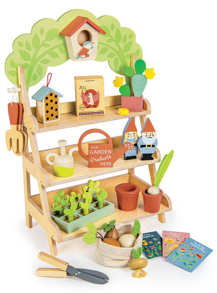 Toy Wooden Garden Centre Pretend Play Set For Children - Main Image