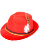 Image of Classic Red Oktoberfest Costume Hat with Feather