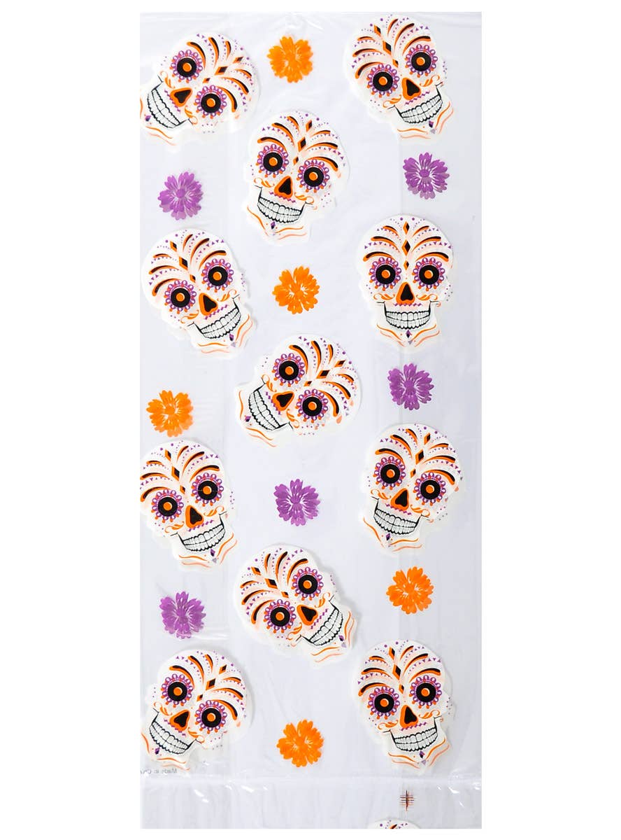 Image of Sugar Skull Print 25 Pack Cello Day of the Dead Party Bag
