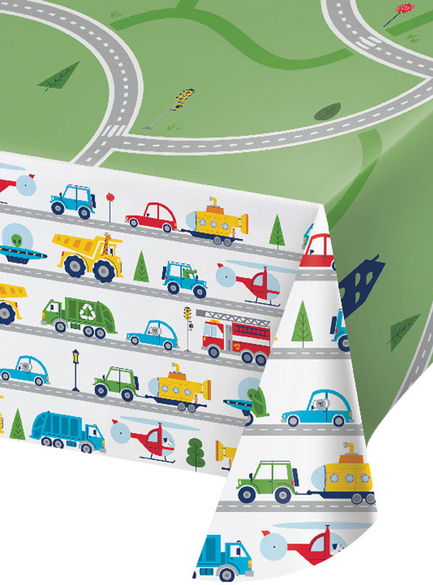 Transport Party Paper Table Cover - Main Image
