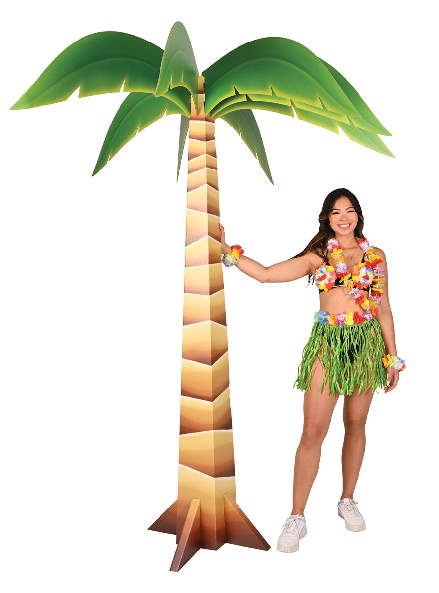 Tropical Party 220cm Tall Palm Tree 3D Decoration - Main Image