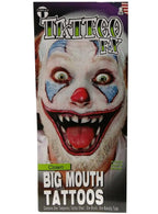 Tinsley Transfers Evil Clown Grin Face Tattoo Kit with Makeup - Main Image