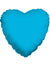 Image of Turquoise Blue Heart Shaped 46cm Foil Party Balloon