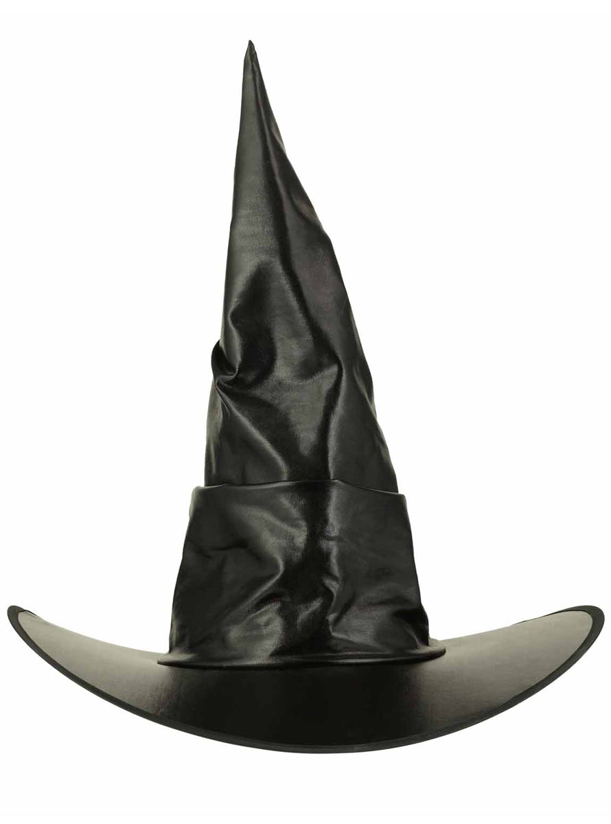 Ruched Black Witch Hat - Main Image