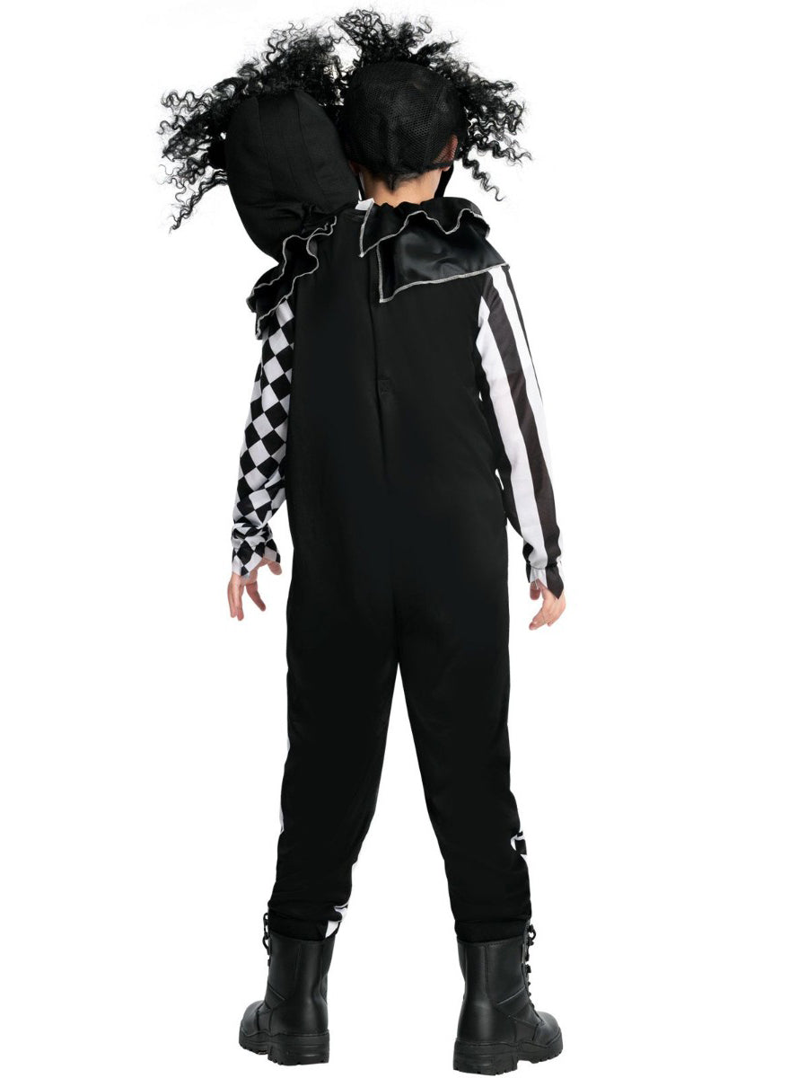 Evil Double Head Clown Boys Halloween Costume - Back Image