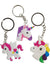 Image of Unicorn Keyrings 3 Pack Party Favours