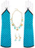 Image of Mermaid Blue Costume Jewellery Accessory Set with Gloves - Main Image