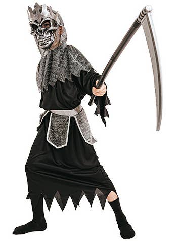 Image of Skull Knight Demon Boy's Reaper Halloween Costume