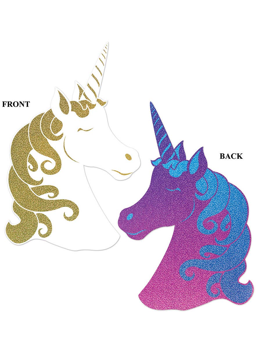 Image of Unicorn Glitter Cut Out Party Decoration - Main Image