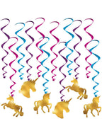 Image of Unicorn Spirals Hanging Party Decoration