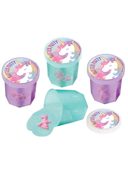 Unicorn Party 12 Pack Assorted Putty Party Favours – Main Image
