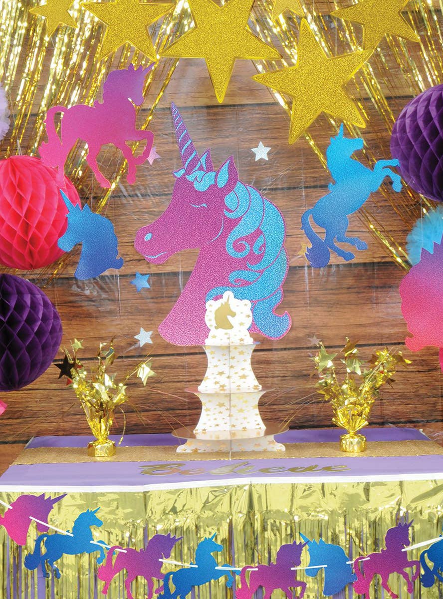 Image of Unicorn Glitter Cut Out Party Decoration - Party Decorations Image