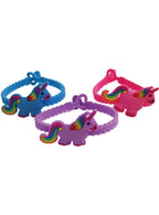 Image of Unicorn Rubber Bracelets 3 Pack Party Favours