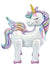 Image of Standing Unicorn Large 66cm Long Air Fill Foil Balloon