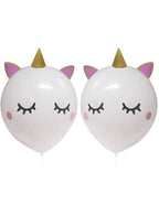 Image of Unicorn Shape 2 Pack Latex Balloons