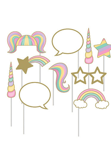 Unicorn Sparkle 10 Piece Photo Booth Prop Set – Main Image