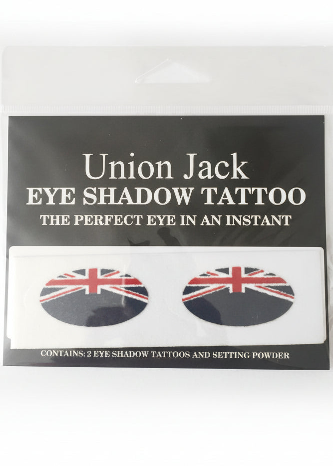 Union Jack Eyes Eyeshadow Tattoo Costume Makeup