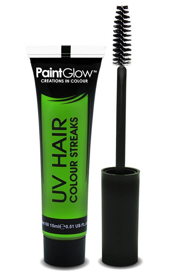 Neon Green Temporary UV Reactive Hair Colour Mascara - Main Image