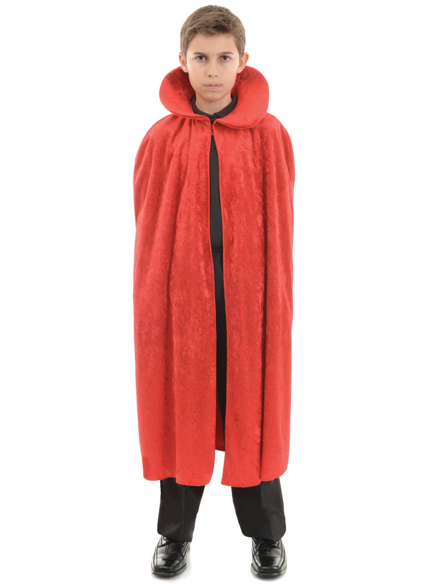 thumbnail image 2 of CB4 Accessories Children's Vampire Cape With Red Bow Tie - Halloween Fancy Dress, Dracula Costume 2 of 4