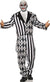Men's Black and White Jester Tuxedo Halloween Costume Main Image