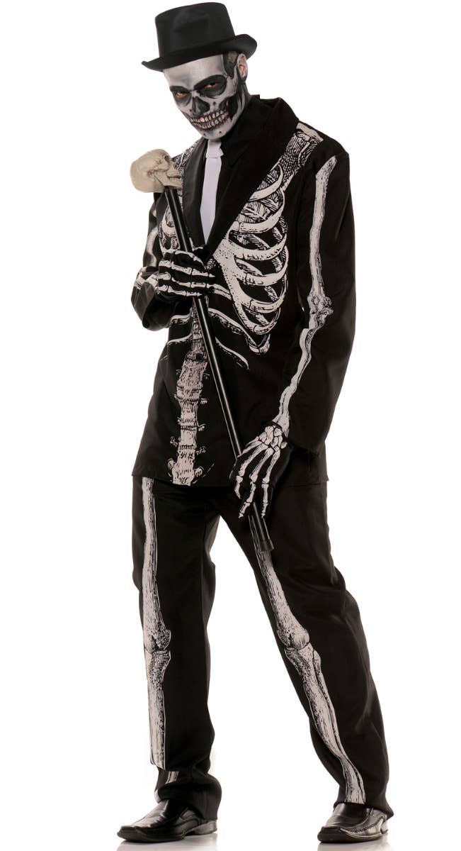 Men's Bone Daddy Skeleton Suit Halloween Costume - Main Image