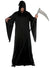 Mens Basic Black Hooded Grim Reaper Costume Robe - Main Image