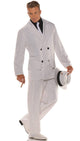 Smooth Criminal Mens Plus Size White Pinstripe 1920s Costume  - Main Image