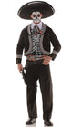 Men's Day of the Dead Skeleton Mexican Fancy Dress Costume Main Image