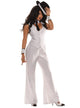 Mob Boss Women's White Pinstriped Suit Dress Up Costume 1920's - Main Imag