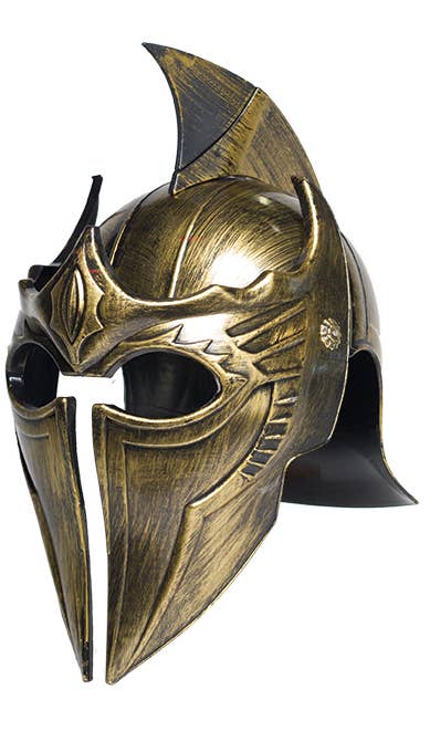 Image of Spartan Warrior Antique Gold Costume Helmet