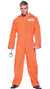 Men's Orange Prisoner Jumpsuit Fancy Dress Costume Front