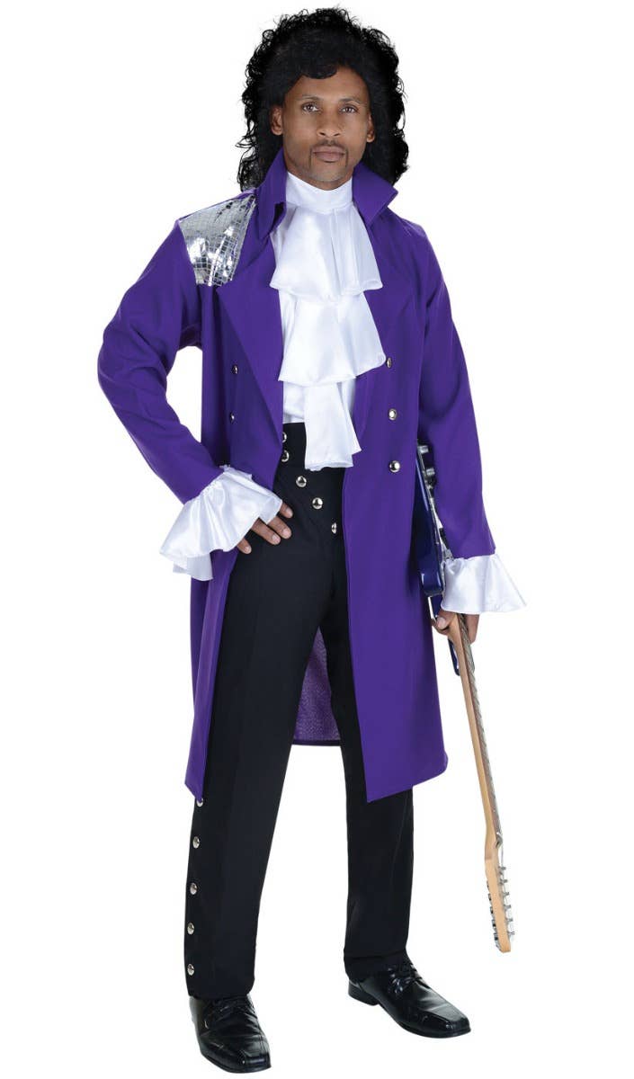 Men's Purple Rain Plus Size Prince 80s Costume - Main Image