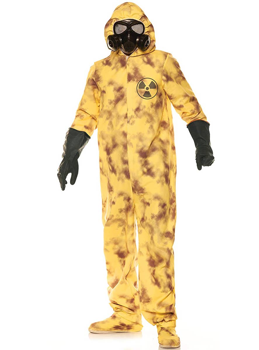 Mens Dirty Yellow Hazmat Suit Plus Size Costume - Main Image