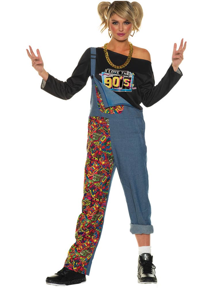 Word Up Womens 90s Costume | Hip Hop Womens 90s Dress Up Costume Word Up Womens 90s Costume | Hip Hop Womens 90s Dress Up Costume